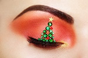 glitter eyelid christmas make up the word boutique